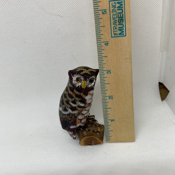 Vintage Wooden owl figurine - Picture 2 of 5